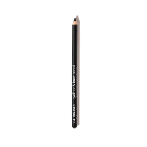 L.A. Colors 7" Eyeliner & Brow Pencil, Very Black, 0.05 Ounce
