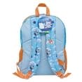 Fast Forward Bluey & Bingo 16" Backpack with 3D Character Print & Bluey Keychain - Kids School Bag with Front Pocket & Mesh Side Pockets