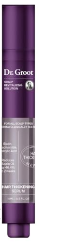 Dr. Groot Award-Winning Hair Thickening Serum for Hair Loss, Korean Hair Care, Scalp Treatment, Clinically Tested, Reduces Oil, Roll On