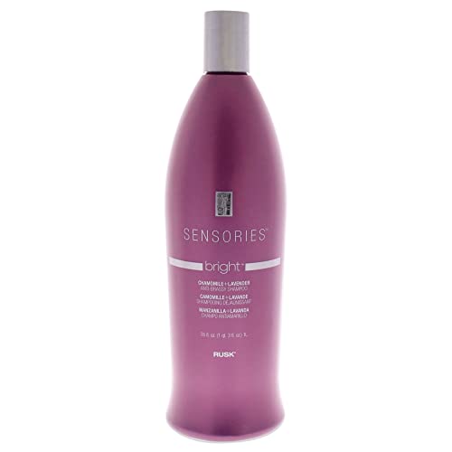 RUSK Sensories Bright Chamomile and Lavender Brightening Shampoo, Color-Enhancing Conditioner Improves Color and Tone for, Dull Silver, Gray or White