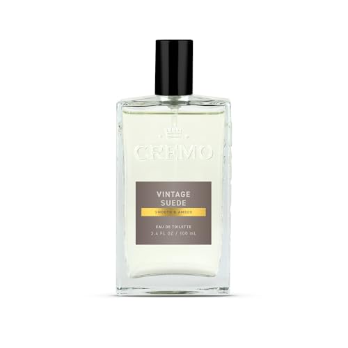 Cremo Cologne For Men - Vintage Suede Mens Cologne Spray, A Combination of White Moss, Rich Amber, and Smooth Suede, Multi-Layered Signature Men's