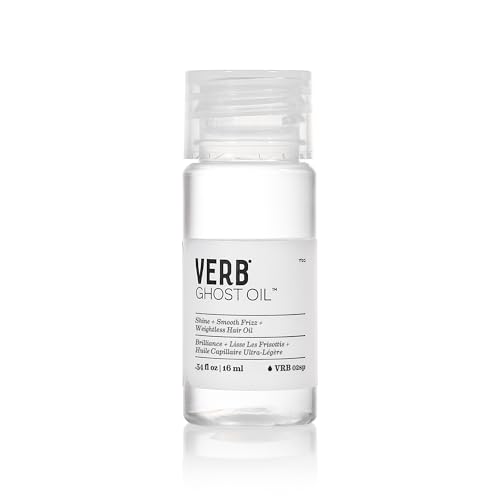 VERB Ghost Oil, 0.54 fl oz - Vegan Weightless Hair Oil- Nourishes and Promotes Shiny Hair - No Parabens or Harmful Sulfates