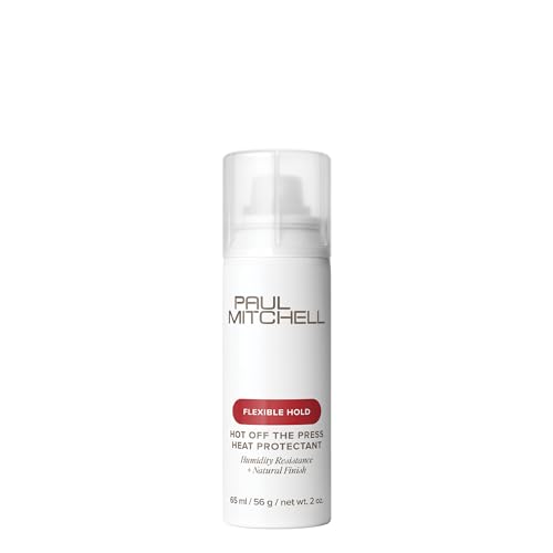 Paul Mitchell Hot Off The Press Heat Protectant, Humidity Resistance, Flexible Hold + Natural Finish, For All Hair Types, 2 oz