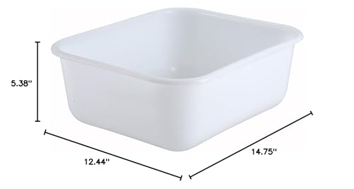 Winco Plastic Mini Bin Tote Box, 14 1/2 x 12 3/4 x 5 inch - 1 each.
