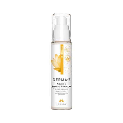 Derma E Vitamin C Renewing Face Moisturizer, 2 Oz, Brightening and Hydrating Facial Skin Renewing Cream, Anti-Aging Wrinkle Cream for Women, Day