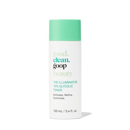 good.clean.goop Beauty The Illuminator 10% Glycolic Toner | Correct Texture and Minimize Pores | Glycolic Acid, Black Tea Ferment, & Snow Mushroom