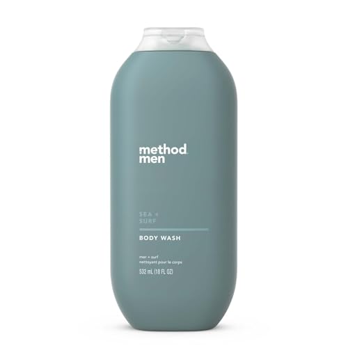 Method Men Body Wash, Sea and Surf Scent, Paraben and Phthalate Free, Quick-Lathering Cleansers, Cruelty Free, 18 oz (Pack of 1) Beauty & Personal Care Method