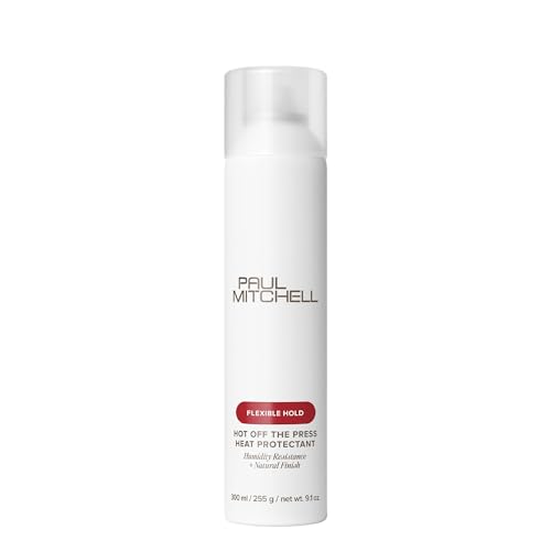 Paul Mitchell Hot Off The Press Heat Protectant, Humidity Resistance, Flexible Hold + Natural Finish, For All Hair Types, 9.1 oz