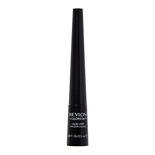 Revlon Liquid Eyeliner, ColorStay Eye Makeup, Waterproof, Smudgeproof, Stocking Stuffer for Her, Longwearing with Ultra-Fine Tip, Blackest Black