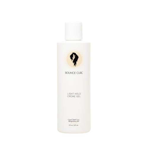 Bounce Curl Light Hold Creme Gel for Wavy and Curly Hair, Aloe and Jojoba Formula, Frizz Control, Silicone Free, Sulfate Free, Vegan, 8 oz