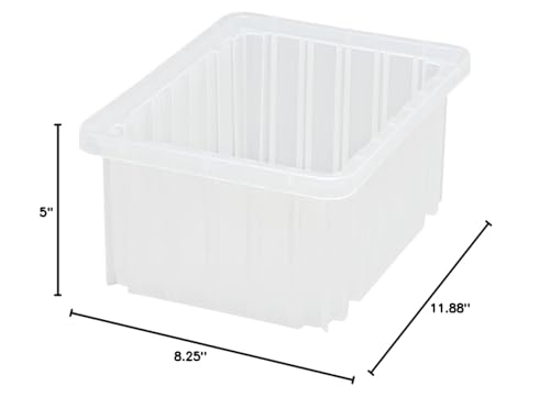 Quantum Storage DG91050 Dividable Grid Heavy Duty Part Organizer Bins - 10-7/8" x 8-1/4" x 5" - 20 Pack