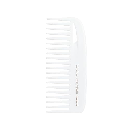 Cricket Ultra Smooth Coconut Conditioning Comb - Infused with Coconut Oil & Keratin for Frizz-Free Shine and Hydration, Ideal for Mid-Length, Thick