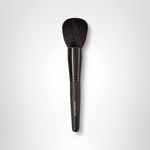 bareMinerals Supreme Finisher Makeup Powder Brush with Synthetic Fibers, For Applying Setting Powders, Highlighters + Bronzers, Vegan Blending Brush