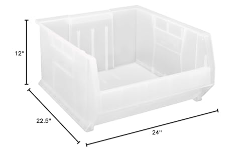 Quantum Storage QUS957 Plastic Stacking Hulk Container - 23-7/8" x 22-1/2" x 12" - 1 Pack