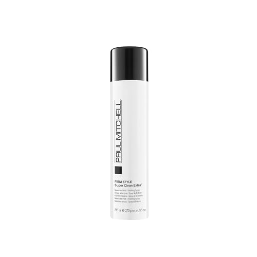 Paul Mitchell Super Clean Extra Hairspray, Long-Lasting, Firm Hold + Dry Finish, For All Hair Types, 9.5 oz