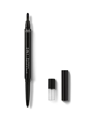 Absolute New York 2-in-1 Brow Perfecter, Dual-Ended Eyebrow Tool, Pencil and Pomade (AEBD01 Natural Ebony)