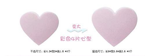 4PCS Heart-shaped Beauty Makeup Sponge Facial Foundation Liquid Powder Dry and Wet Use Blender Puff Cosmetics Blush Applicators With Storage Box