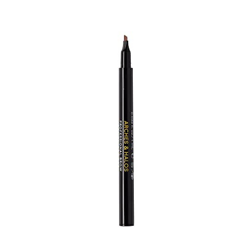 Arches & Halos Microblading Brow Shaping Pen - Fuller, More Defined Brow - Long-lasting, Smudge Resistant, Rich Color - Vegan and Cruelty Free Makeup