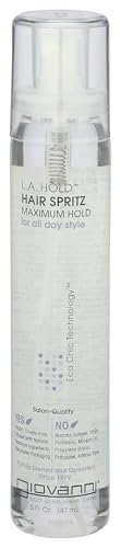 GIOVANNI L.A. Hold Hair Spritz - Maximum Styling Spray, Lightweight, Lauryl & Laureth Sulfate Free - 5 oz