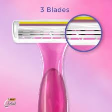 BIC Soleil Color Collection Disposable Razors for Women, 16-Count, 3 Blades - Premium Shaving Razor Set with Aloe Vera and Vitamin E Lubricating Strip