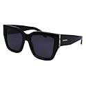 Salvatore Ferragamo Unisex Sunglasses, 001 Black, 55