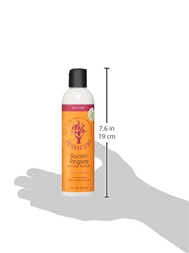 Jessicurl, Rockin' Ringlets Styling Potion, Island Fantasy, 8 Fl oz. Curl Enhancer with Flaxseed Extract, Curl Defining Styler for Curly Hair