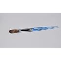 Blue Handle CRIMPED 100% Kolinsky Acrylic Nail Brush (Crimped 18) Beauty & Personal Care Blue Handle