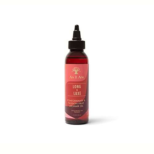 As I Am Long and Luxe GroHair Oil - 4 ounce - Rejuvenate the scalp - Promote hair retention - Enriched with Pomegranate and Passion Fruit