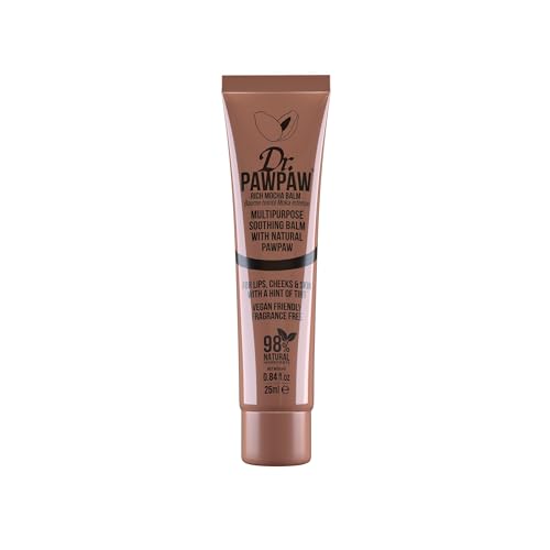 Dr.PAWPAW Rich Mocha Balm, Multi-Purpose Natural No Fragrance, for Hydrating Lips, Skin, Hair, Cuticles, Nails & Beauty Finishing (25 ml) Beauty and Personal Care Dr. PAWPAW ORIGINAL BALM