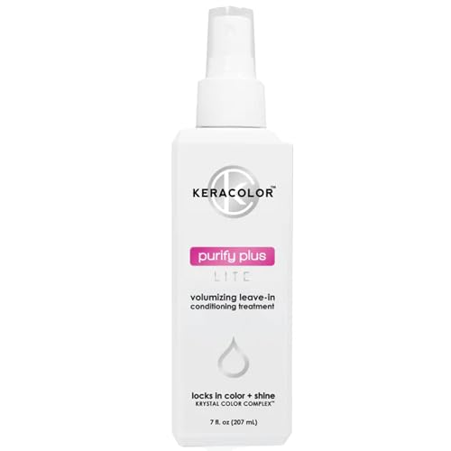 Keracolor Purify Plus Lite Leave-In Conditioning Treatment for Fine to Medium Hair, Detangling, Neutralizes Hard Minerals, Color-Safe, 7 Fl Oz