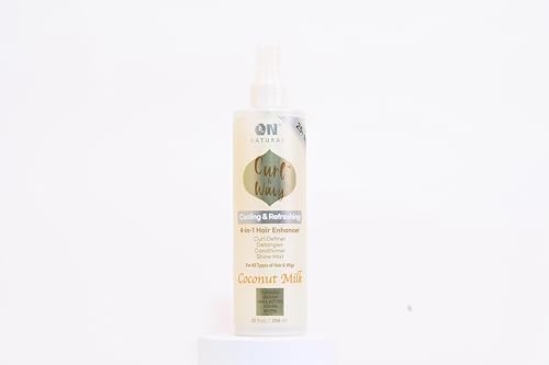 On Natural Curl-N-Wavy 4-in-1 Hair Enhancer For All Hair Texture [Coconut Milk] 10 OZ