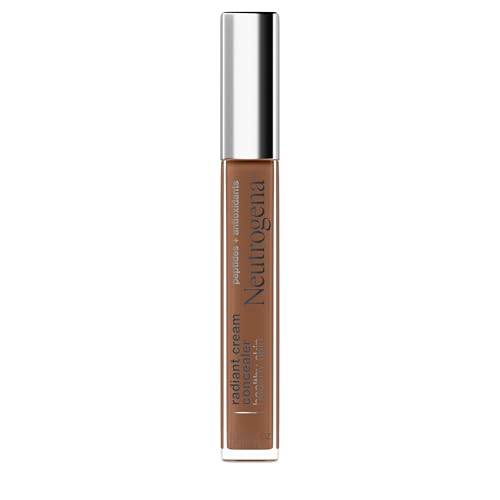 Neutrogena Healthy Skin Radiant Brightening Cream with Peptides & Vitamin E Antioxidant, Lightweight Perfecting Concealer Cream, Non-Comedogenic, Java