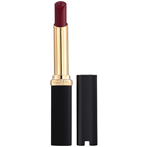 L'Oreal Paris Colour Riche Intense Volume Matte Lipstick, Lip Color Infused with Hyaluronic Acid for up to 16hr All Day Comfort, Le Plum Dominant,