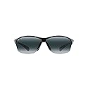 Maui Jim Men's and Women's Hot Sands Polarized Rimless Sunglasses, Gloss Black/Neutral Grey, Large