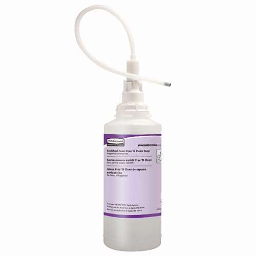 Rubbermaid Commercial Products OneShot Dye & Fragrance Free Foam Hand Soap Refill 800mL Green Seal Certified Compatible with RCP's Touchless OneShot