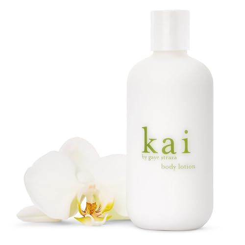 kai body lotion - a nourishing shea butter body lotion scented with fresh & light gardenia wrapped in white exotics, 8 oz | supple, glowing skin