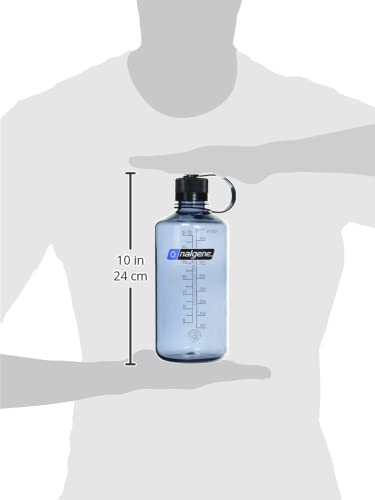 Nalgene Leak Proof Tritan BPA-Free Water Bottle - 32 oz Narrow Mouth - Made in the USA for Outdoor Use & Daily Hydration (Grey)