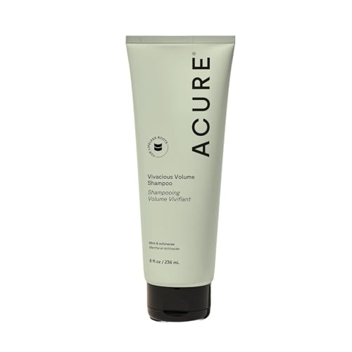 Acure Vivacious Volume Shampoo - Volumizing Shampoo for Fine Thin Hair, Add Body and Thicken Thinning Hair for Women & Men, Scalp Treatment with Mint