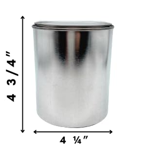 Blysk Empty Paint Cans with Lids - Quart/32 oz Unlined Containers for Paint, Solvents, Crafts & DIY, Can opener, Marker and Labels included 6 Pack