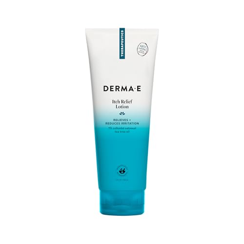 Derma E Itch Relief Lotion - Anti-Itch for Dry Skin - Soothing Itchy Skin Cream - Lightweight Body Lotion Calms and Moisturizes, 8 oz