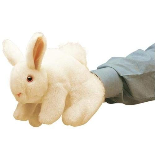 Folkmanis White Bunny Rabbit Hand Puppet