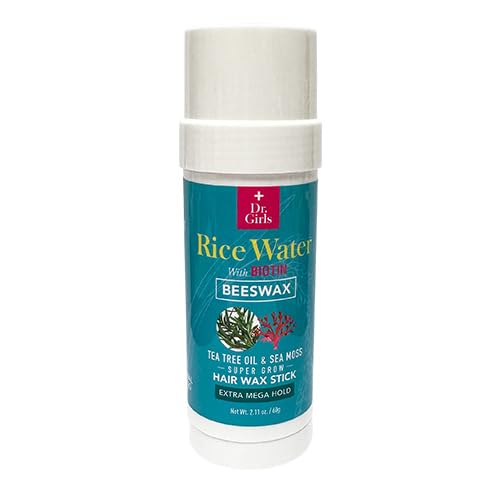 Dr.Girls Rice Water Extra Mega Hold Hair Beeswax Stick 2.11oz/ 60g (Tea Tree & Sea Moss)