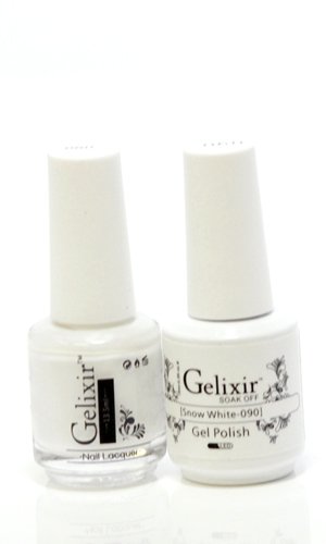 Gelixir Duo Matching Gel and Nail Polish, Made in USA. (090-Snow White) Beauty & Personal Care Niumcraft