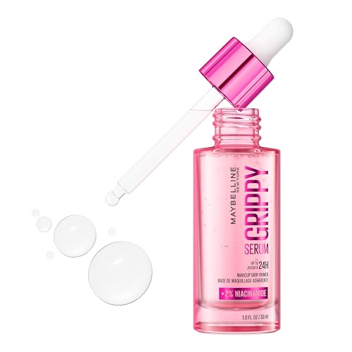 Maybelline Grippy Serum Primer, Hydrating Makeup Primer with 2% Niacinamide For Up To 24HR Make Up Wear, Clear, 1 Count Beauty and Personal Care MAYBELLINE Default Title