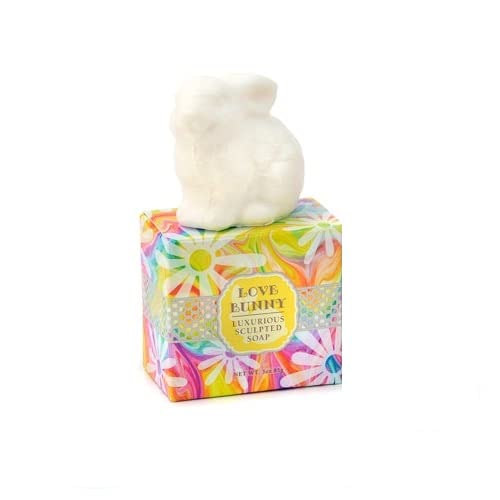 Greenwich Bay Trading Easter Gift Set- 2 Soap Bar Easter Bunny Set- Love Bunny White Decorative Soaps - Enriched with Shea Butter, Cocoa Butter, Sweet