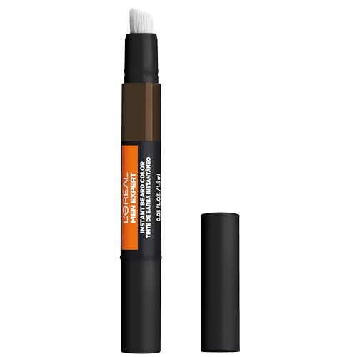L’Oreal Paris Men Expert Instant Temporary Beard Color, Beard Filler for a Natural and Fuller-Looking Beard, 05 Light Medium Brown, 0.05 Fl Oz
