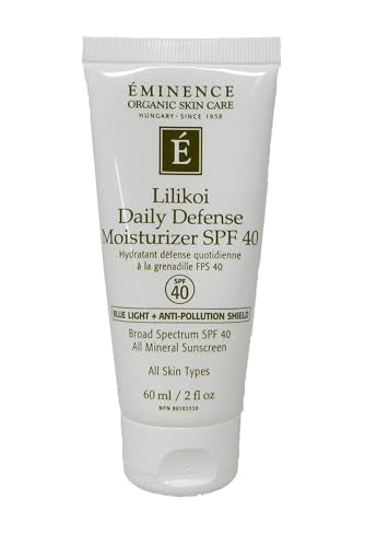 Eminence Lilikoi Daily Defense Moisturizer SPF 40, Vanilla, 2 Fl Oz
