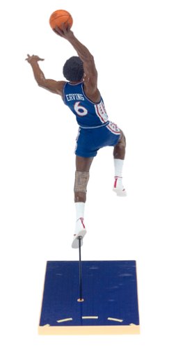 Julius Erving #6 Blue Jersey Philadelphia 76'ers McFarlane NBA Legends Hardwood Classics Six Inch Action Figure
