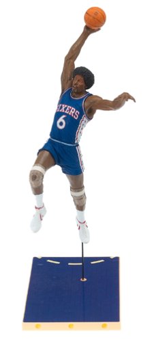 Julius Erving #6 Blue Jersey Philadelphia 76'ers McFarlane NBA Legends Hardwood Classics Six Inch Action Figure