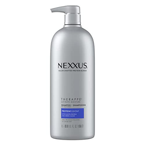Nexxus Moisturizing Shampoo for Dry Hair Therappe Ultimate Moisture Silicone-Free, Moisturizing ProteinFusion with Elastin Protein and Green Caviar